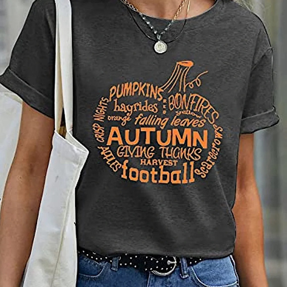 🍁 Autumn Harvest Football Shirt - Picture 5 of 6